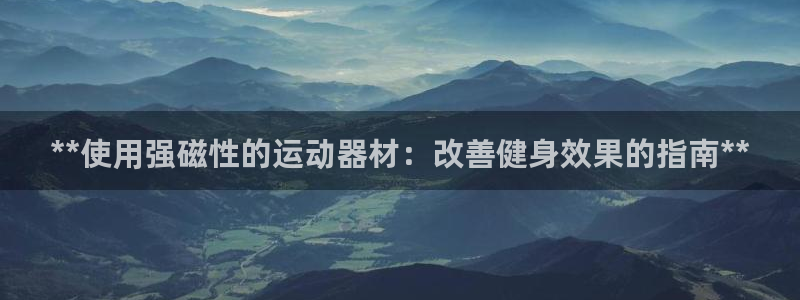 意昂3神州：**使用强磁性的运动器材：改善健身效果的