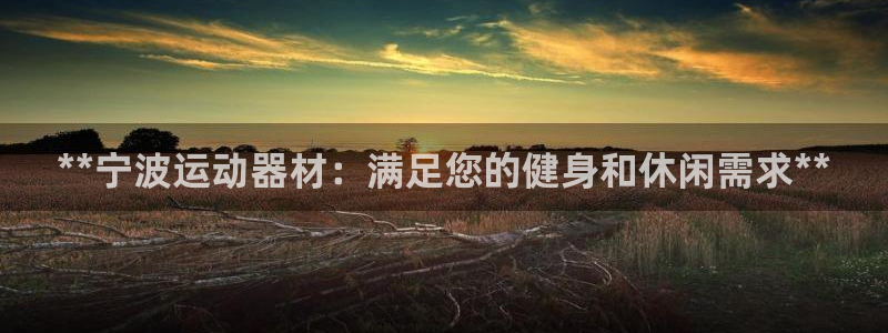 注册意昂3：**宁波运动器材：满足您的健身和休闲需求
